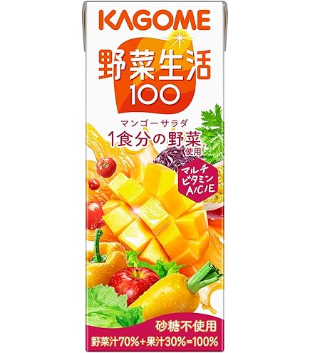 Amazon.co.jp: カゴメ 野菜生活100 福島あかつき桃ミックス 195ml×24本